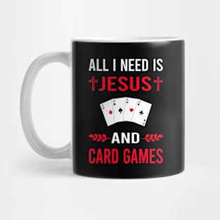 I Need Jesus And Card Game Games Cards Mug